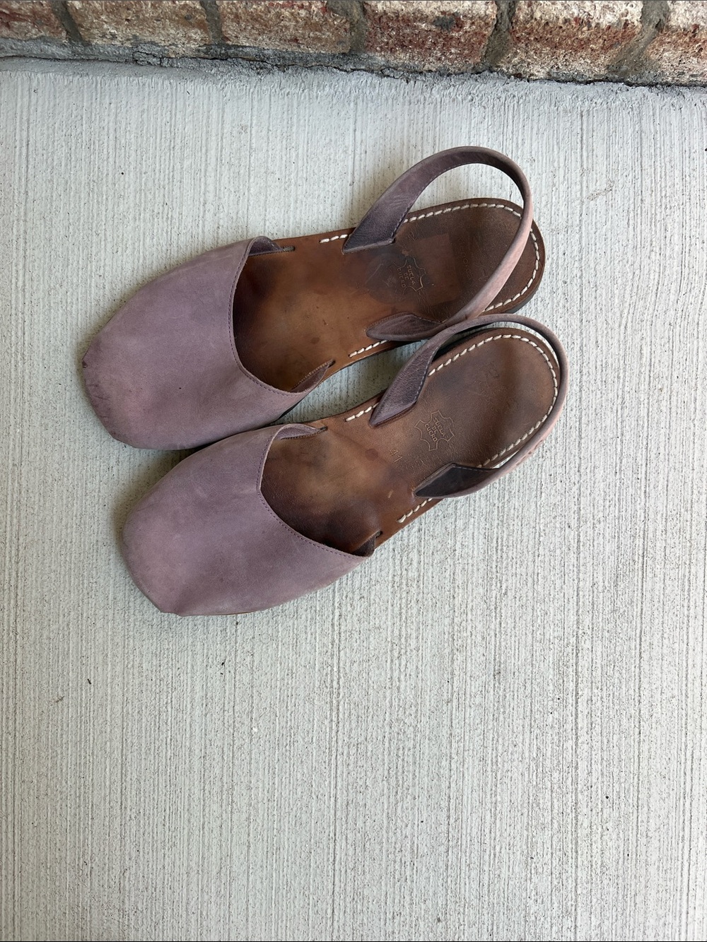 Ria Menorca Purple Leather Sandals Size 41